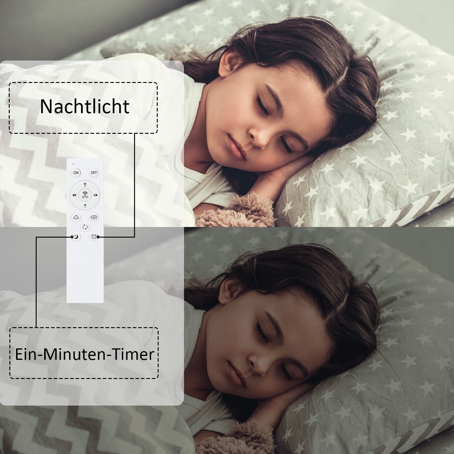 Nettlife LED Panel Dimmbar mit Fernbedienung RGB/Smart-APP steuern 40W, ‎RGB Backlight, LED fest integriert, Warmweiß Neutralweiß Kaltweiß, für Schlafzimmer Küche Wohnzimmer, 29.5 x 29.5 x 2.5 cm