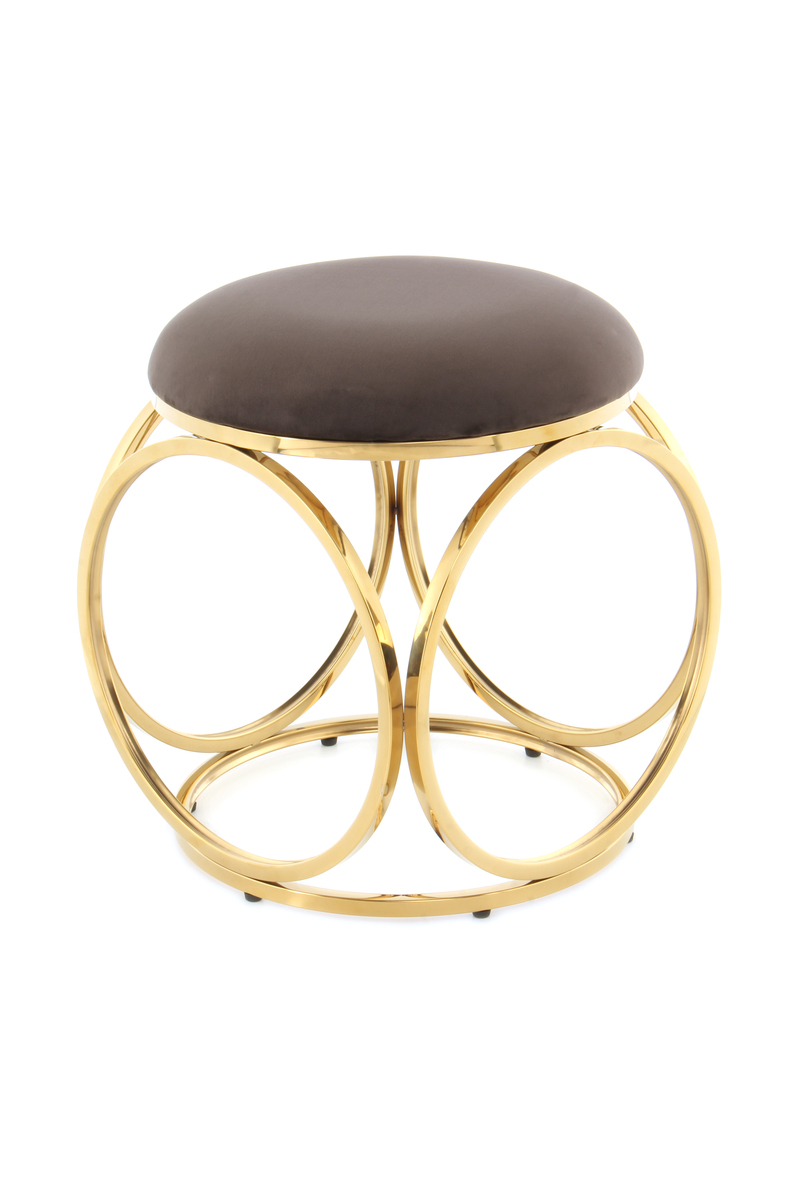 Kayoom Hocker Whitney 325 Taupe / Gold
