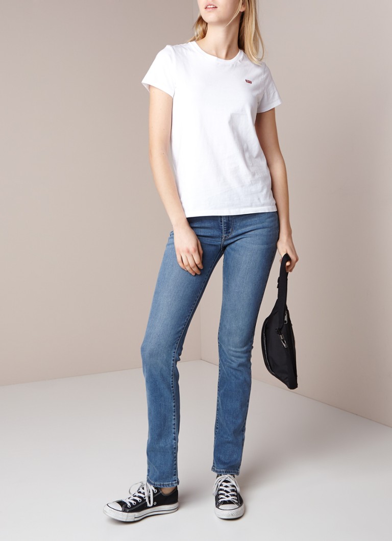 Βαμβακερό μπλουζάκι Levi's Perfect Tee με κέντημα λογότυπου
