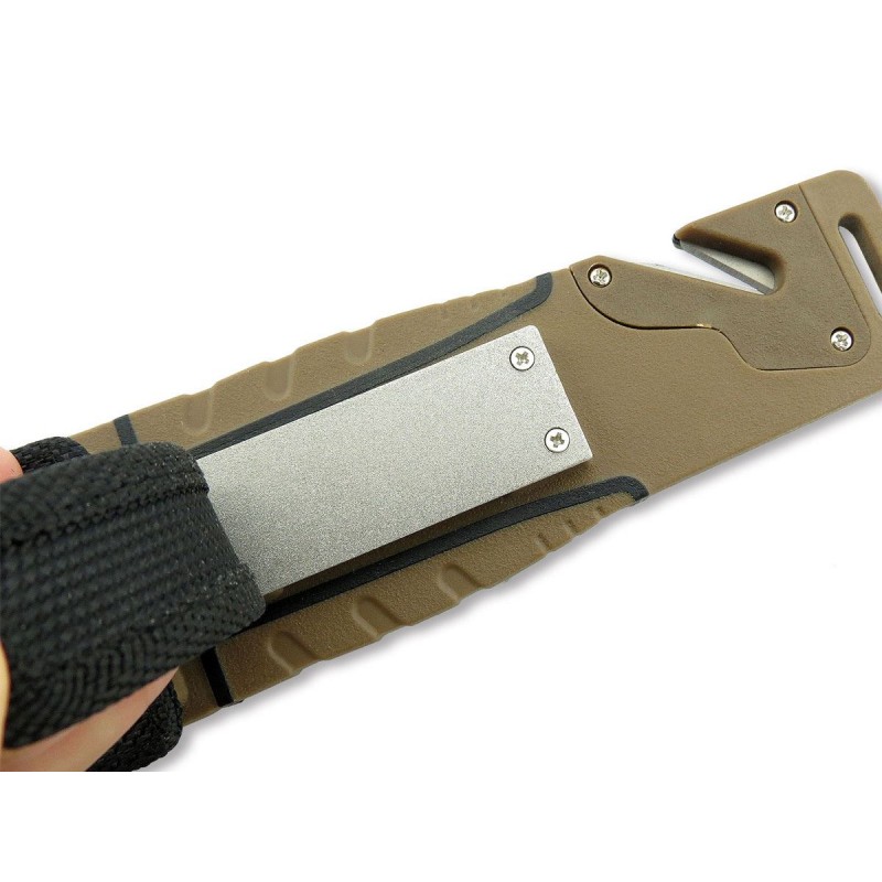 Witharmour Nightingale Fixed Blade Tan Messer, Überlebensmesser (Taktische Messer)