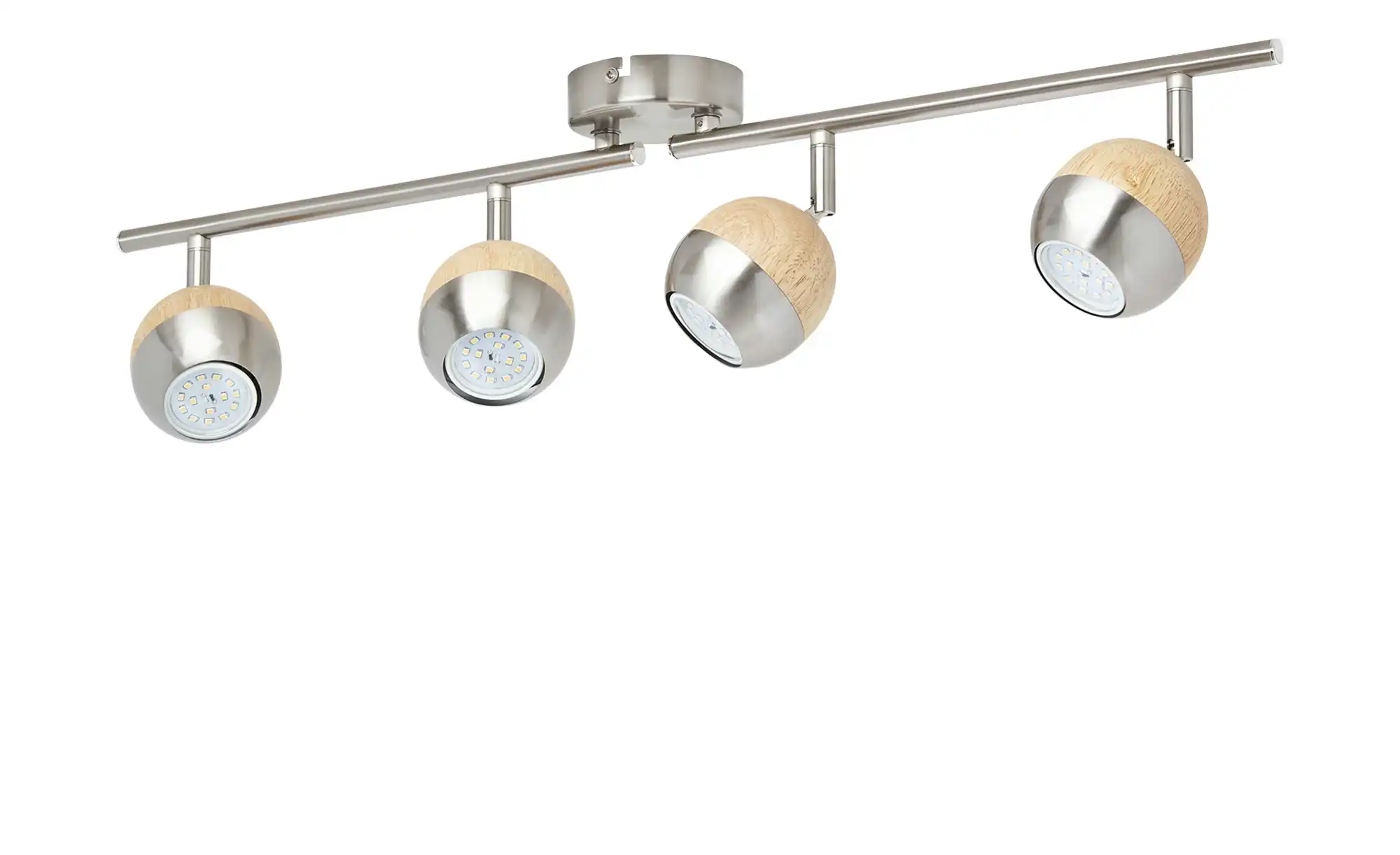KHG LED-Spot, 4-flammig, mit Holz