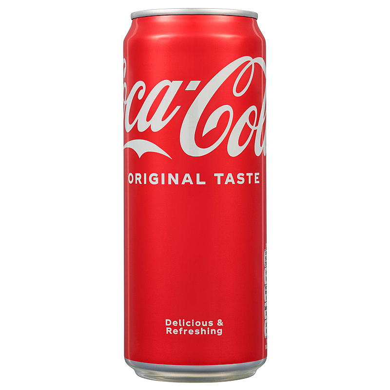 Coca-cola Coca-cola Med sukker 0,33 liter, boks