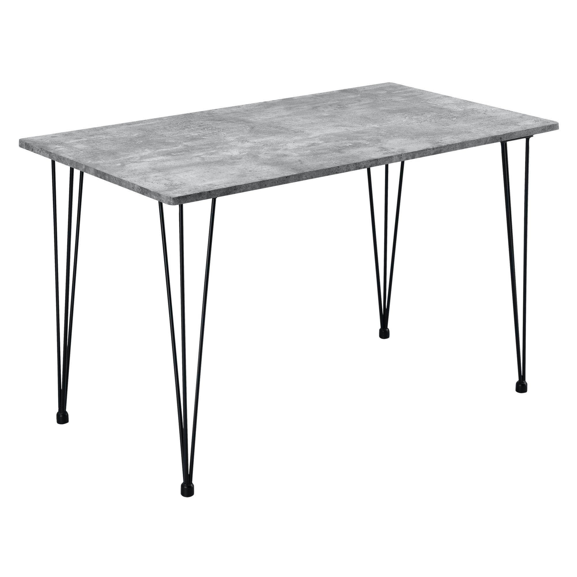 en.casa Esstisch, Kiel Tisch mit Hairpin-Legs Beton-optik