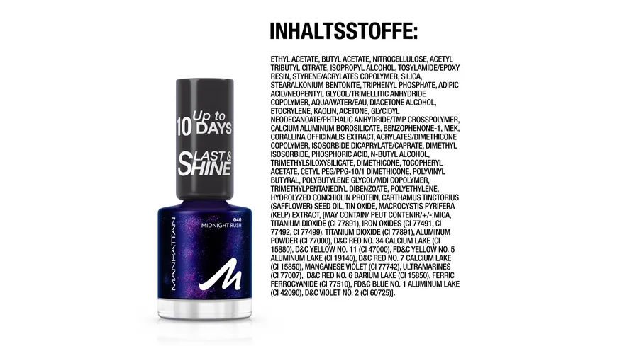 MANHATTAN Last&Shine Nagellack 8 ml 040 - 040 Midnight Rush