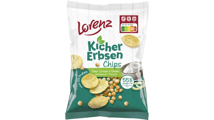 Lorenz Kirchererbsen Chips Sour Cream & Onions 85 g