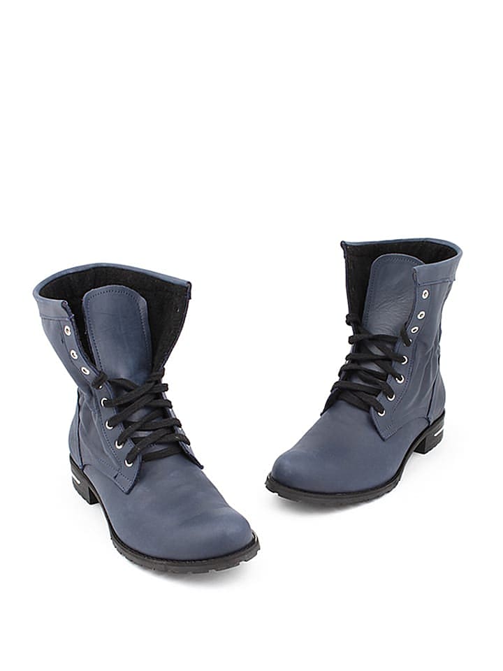 Zapato Leder-Boots in Dunkelblau günstig kaufen 40