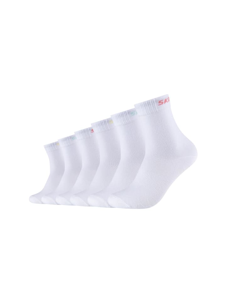 Skechers Socken 6er Pack mesh ventilation in Weiß günstig kaufen