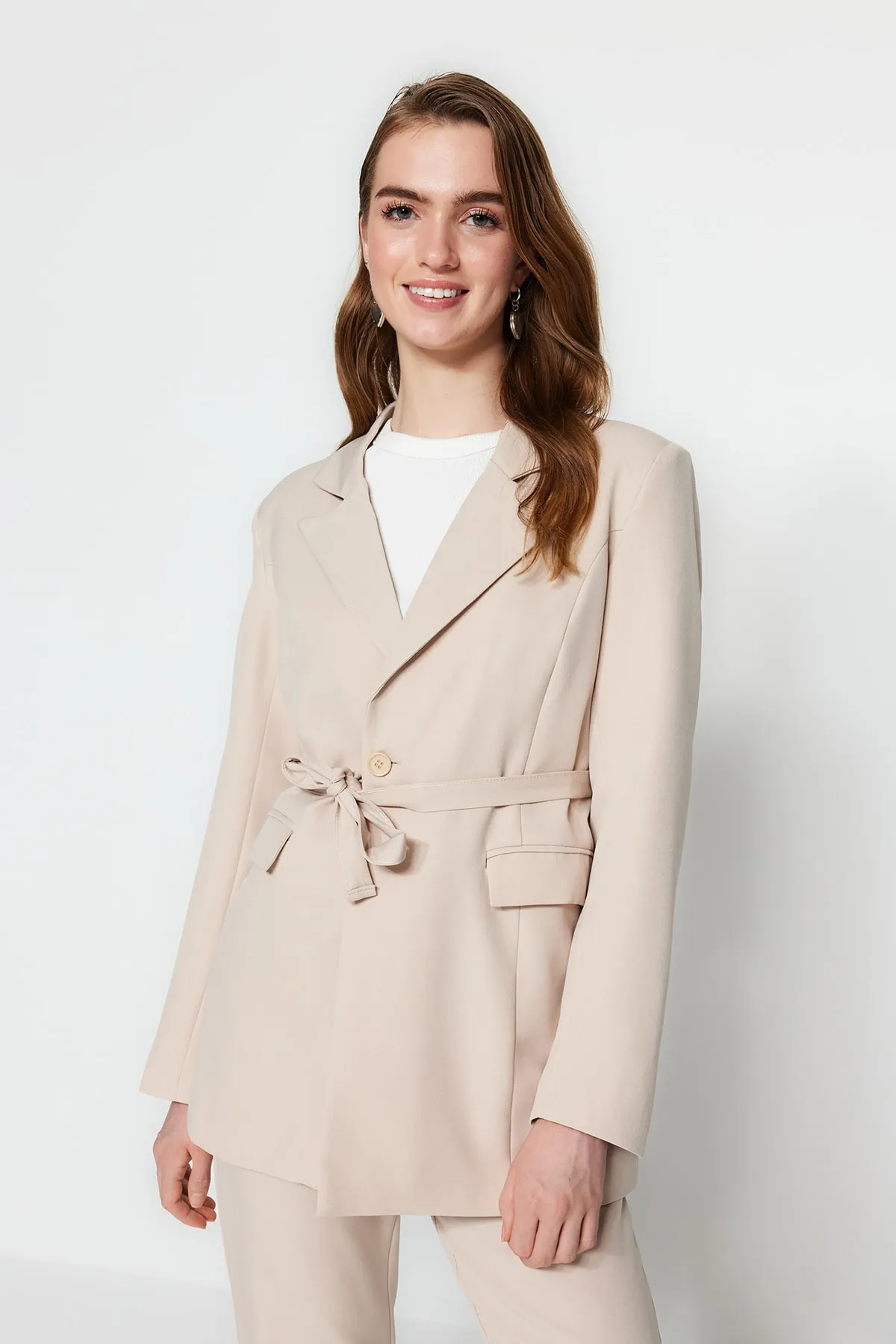 Trendyol Modest  Zweiteiler - Ecru - Slim Fit