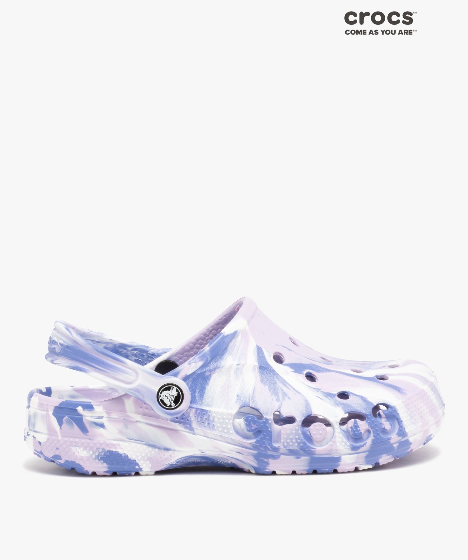 Sabots souples femme dessus perforé avec effet marbré - Crocs violet | GEMO