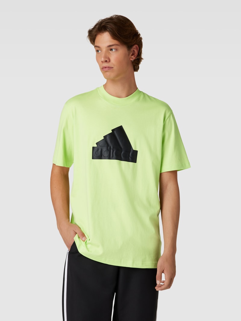 T-Shirt mit Logo-Print und Rundhalsausschnitt in hellgrün