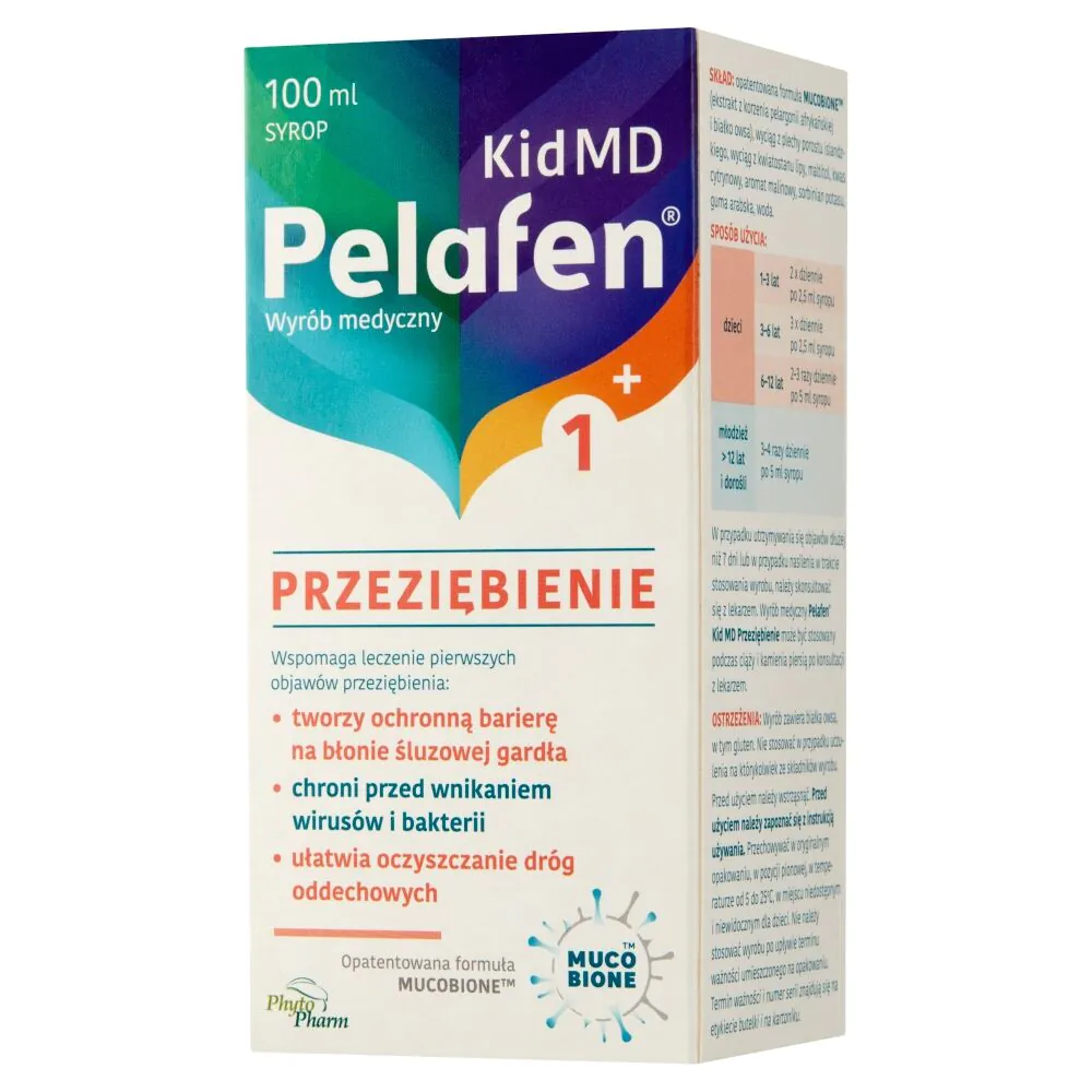 Pelafen Kid MD sirup za prehladu za djecu od 1 godine, okus maline