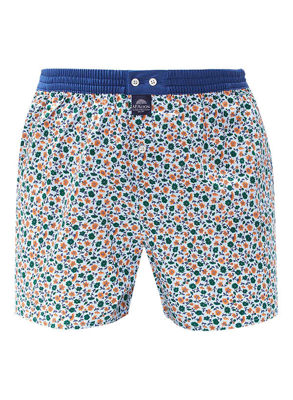 MC ALSON, Boxershorts, Baumwolle, blau gemustert