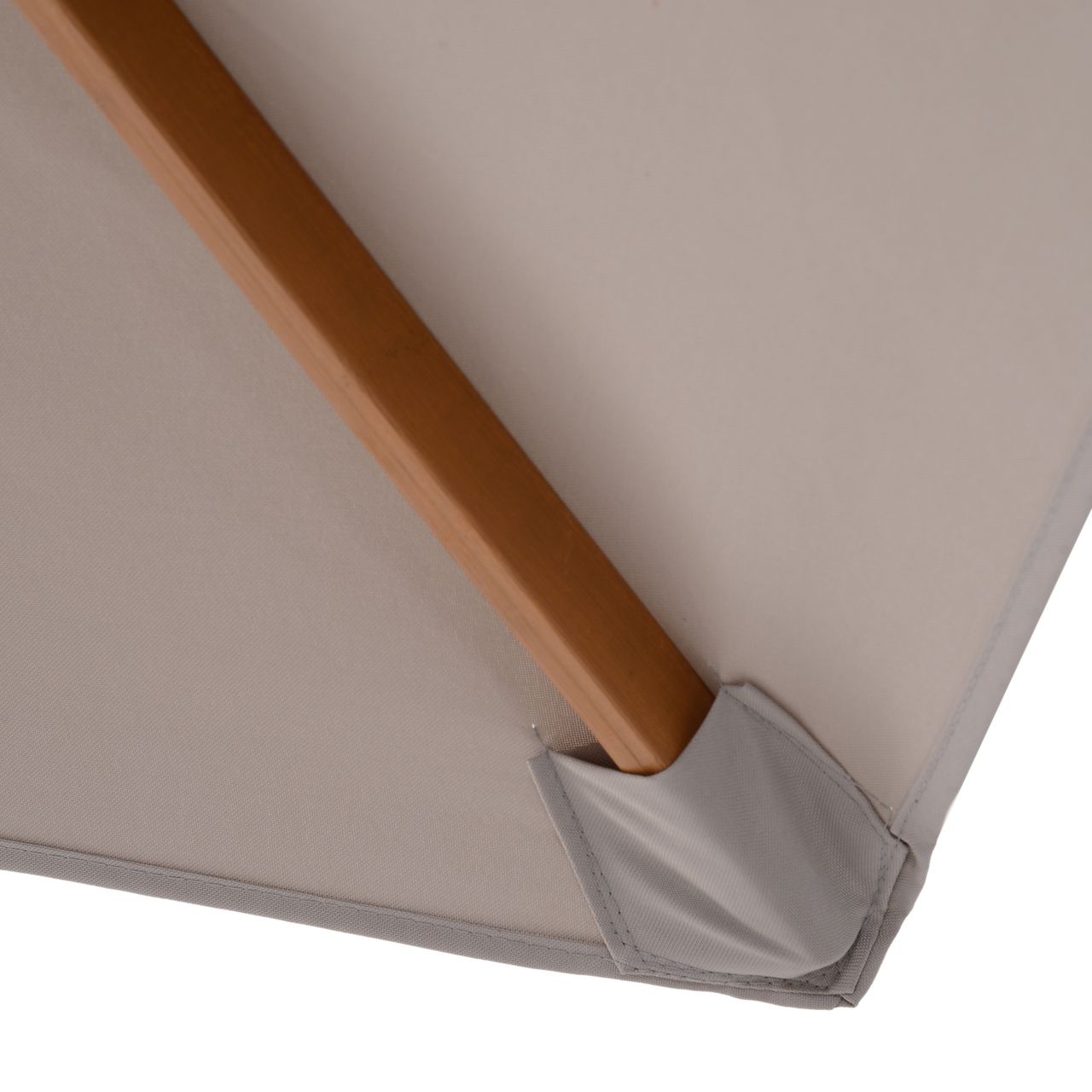 Outsunny Sonnenschirm Gartenschirm 3-stufig Bambus 180/ Polyester Grau