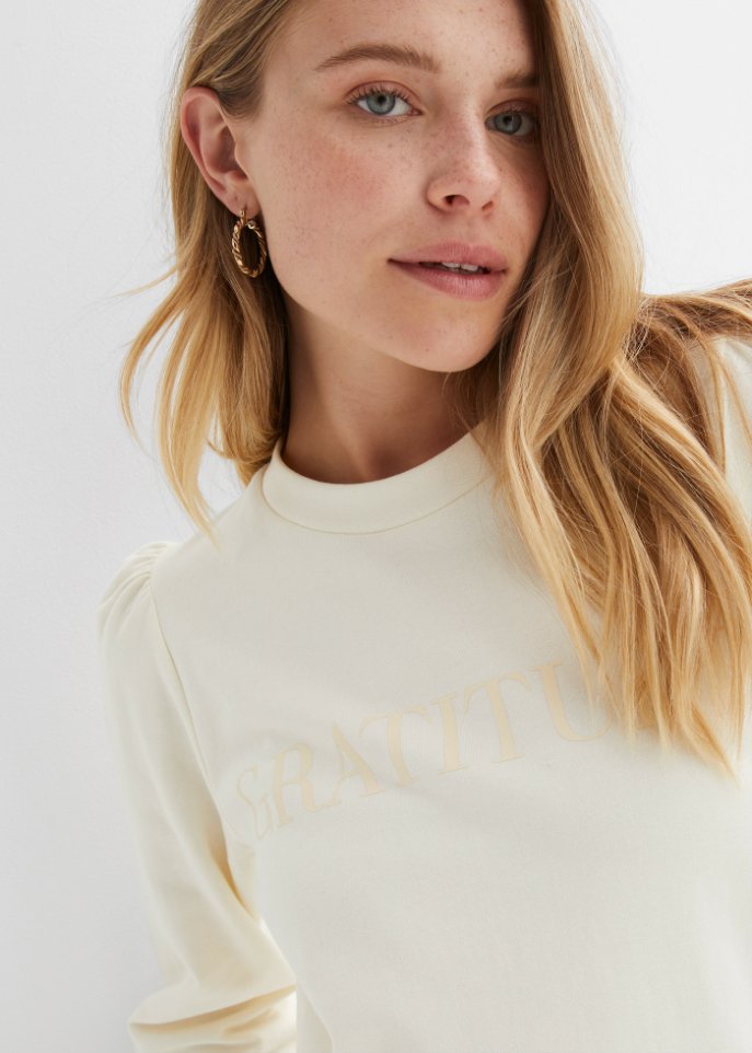 Sweatshirt mit Puffärmel