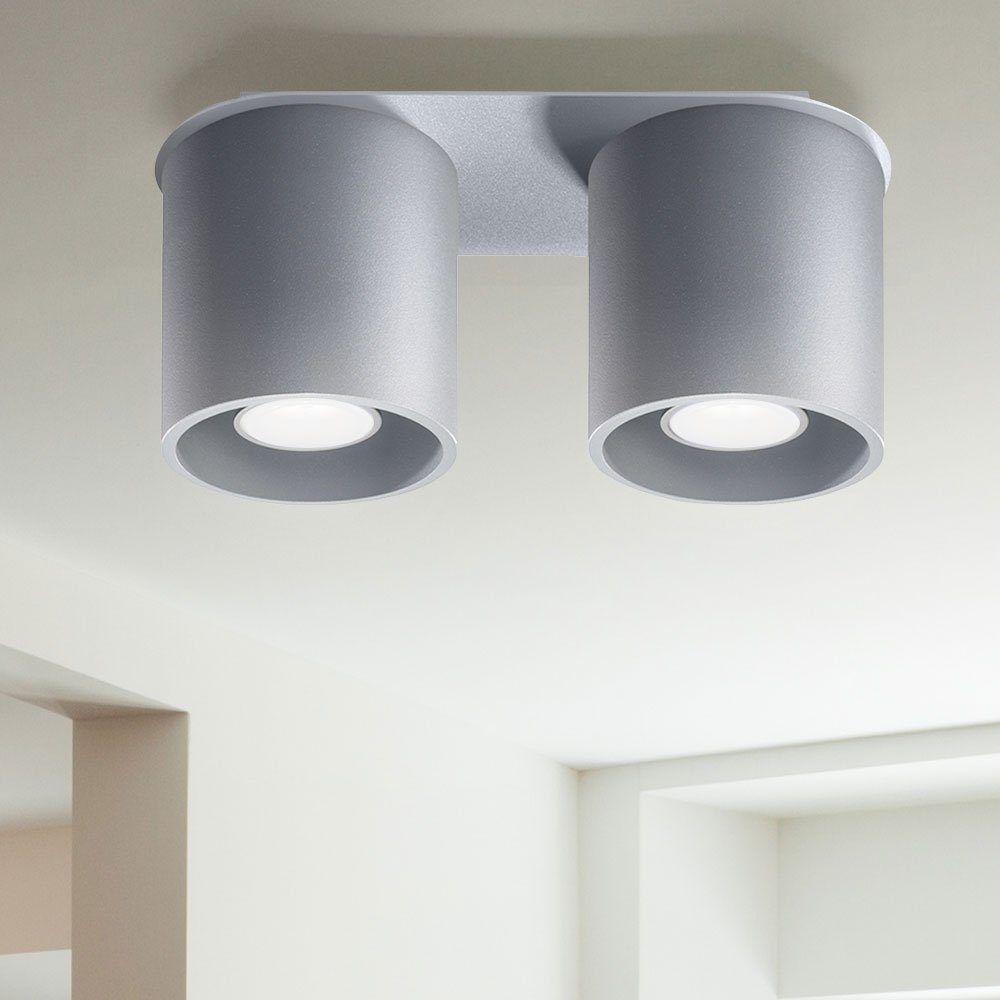 etc-shop LED Deckenspot, Leuchtmittel nicht inklusive, Deckenstrahler modern Designer Küchenlampen Strahler 2 flammig