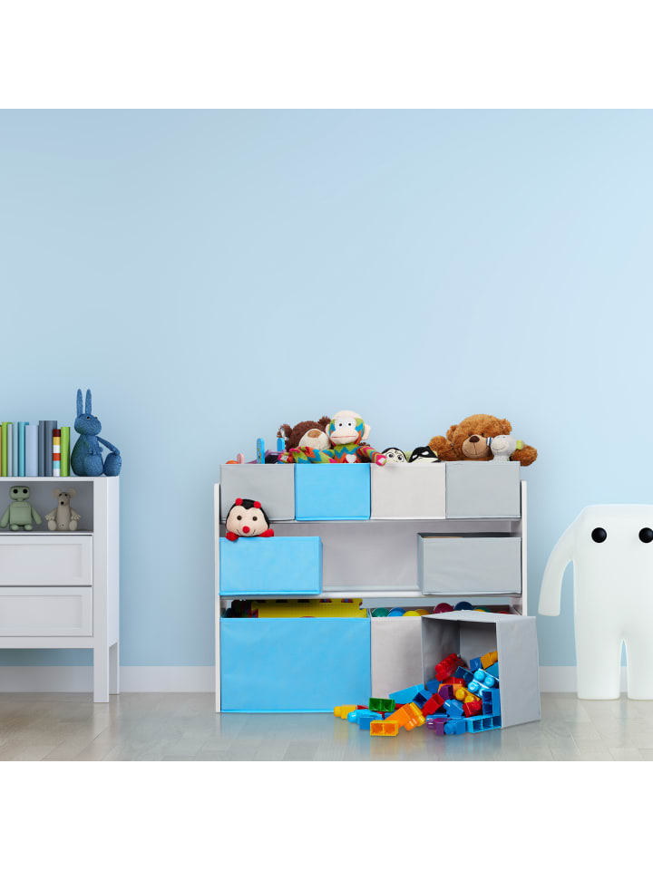 relaxdays Kinderregal Lagerfeuer in Bunt - (B)82,5 x (H)66 x (T)29,5 cm günstig kaufen onesize