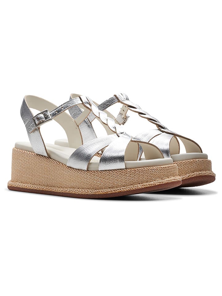 Clarks Leder-Keilsandaletten 