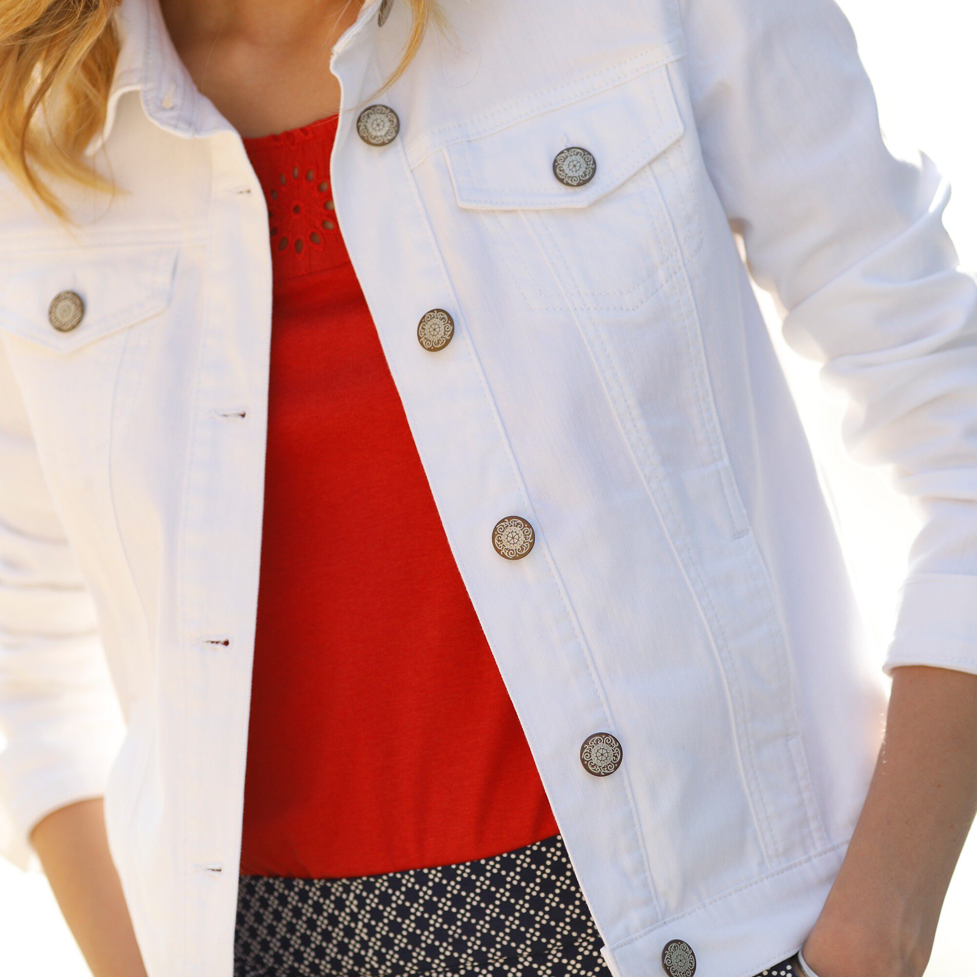 Veste boutonnée en jean