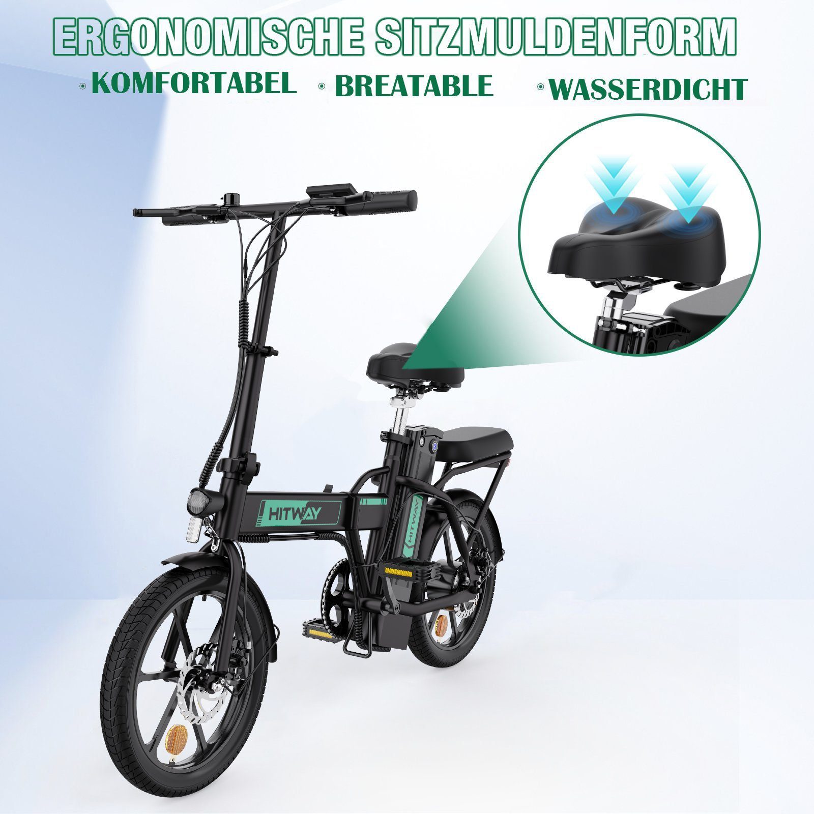 HITWAY E-Bike, Elektrofahrrad 16