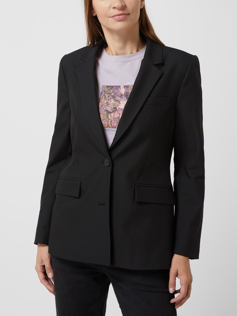 Blazer aus Viskosemischung Modell 'Feliana' in schwarz