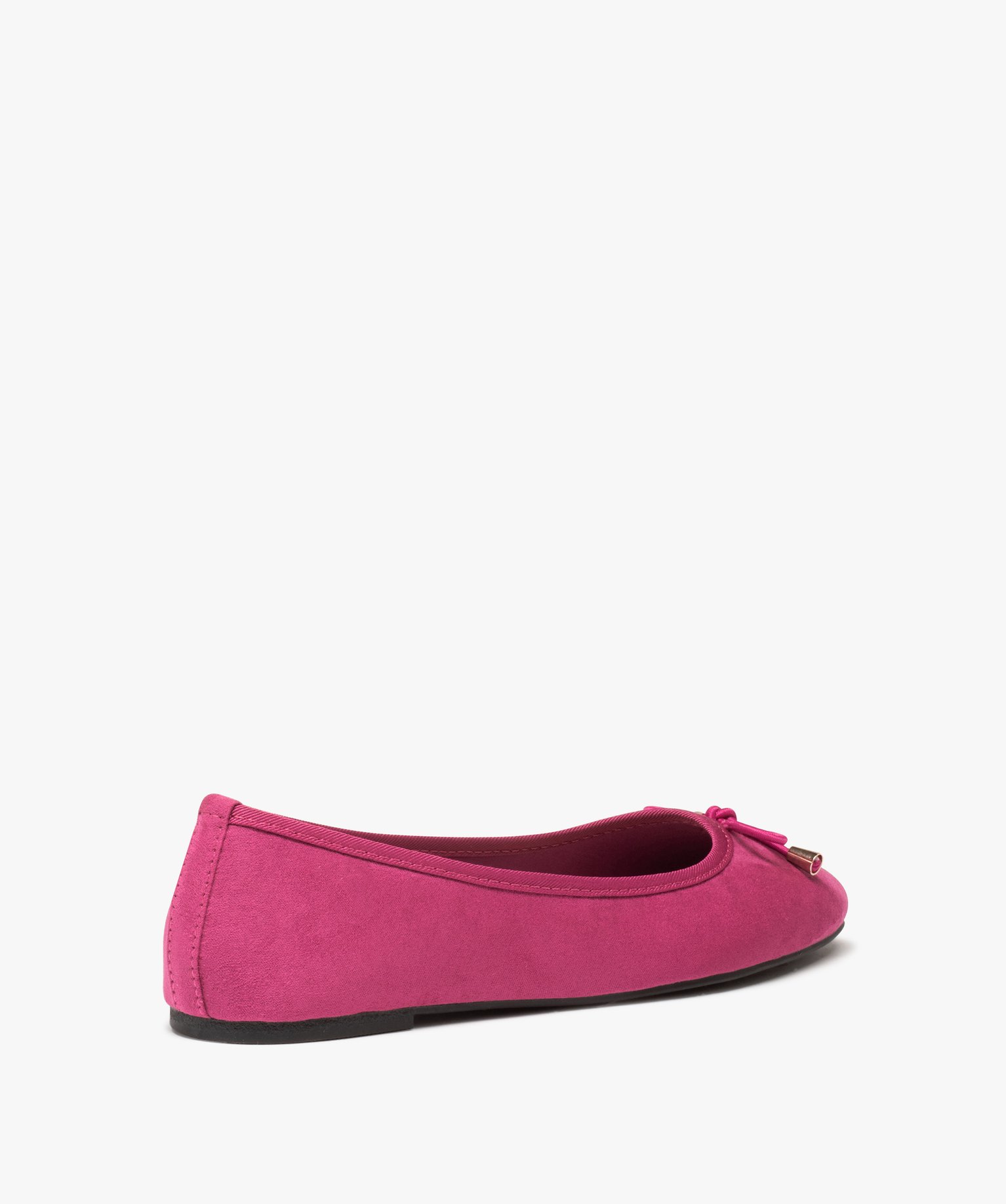 Ballerines femme classiques en suédine unie fuchsia | GEMO