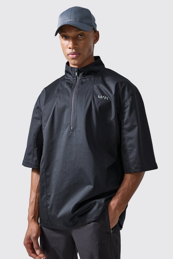 Man Active Oversize Golf Jacke mit Trichterkragen und Reißverschluss