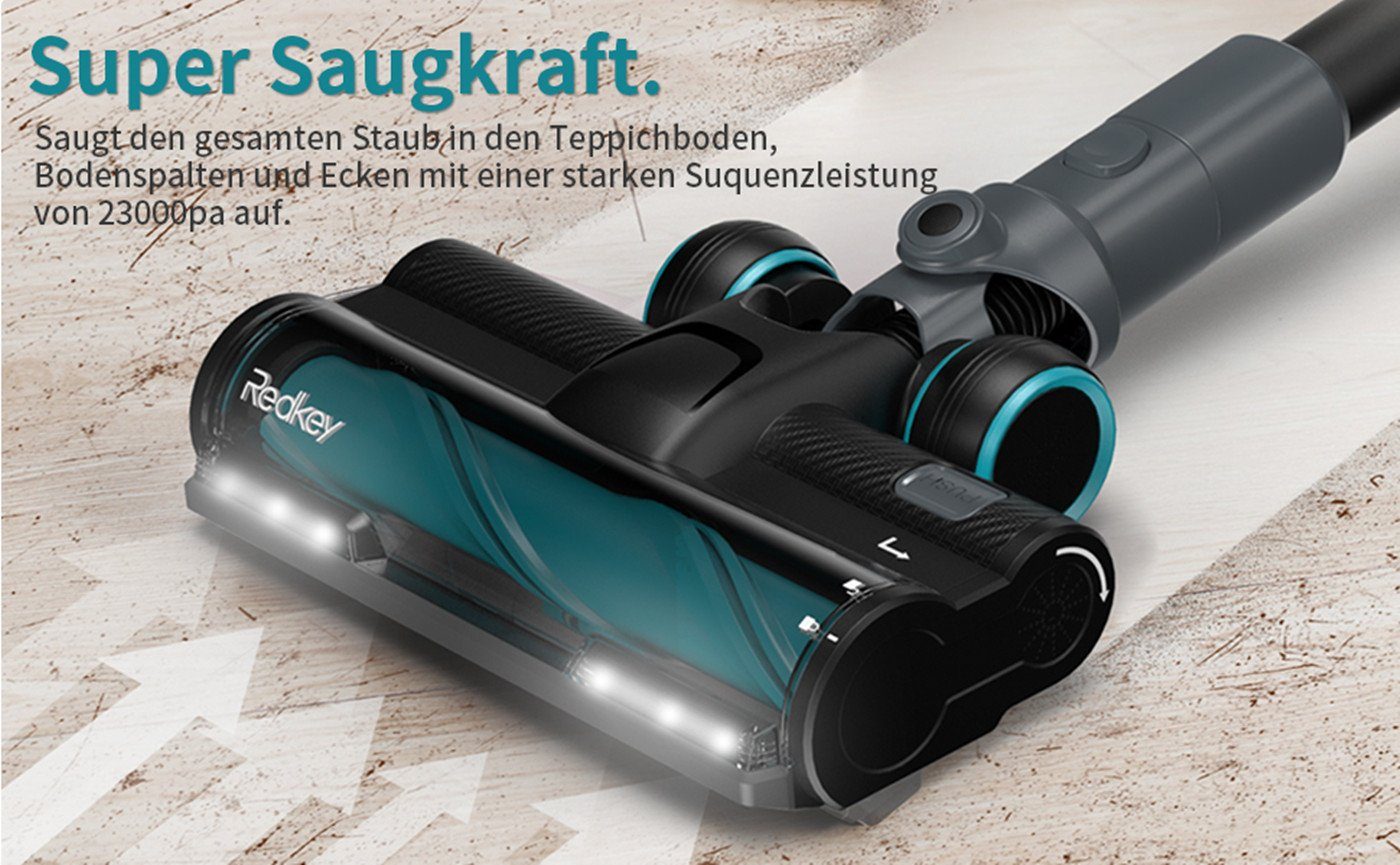 Redkey Akku-Handstaubsauger F10, 400,00 W, Ohne Tasche, 23000Pa Hohe Saugleistung,bis zu 60 Min, Faltbarer Handstaubsauger