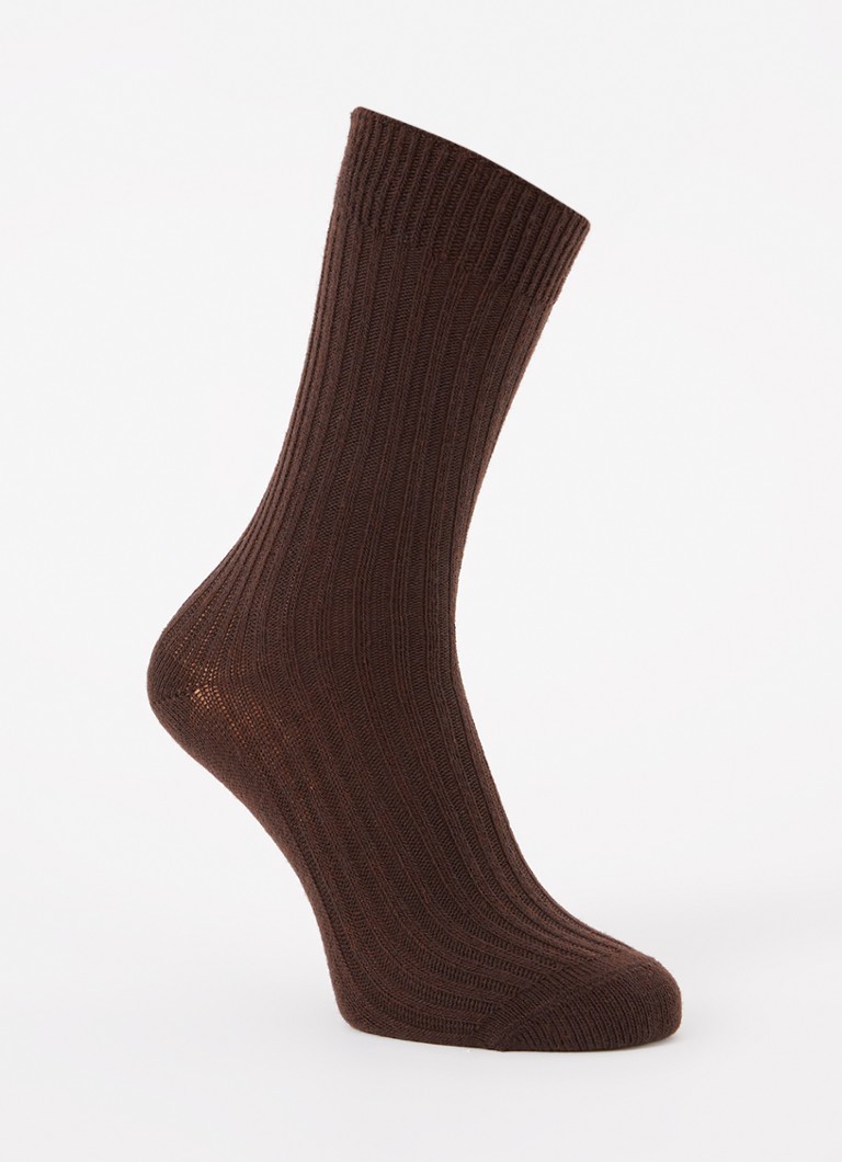 Kunert Rib knitted socks in alpaca wool blend
