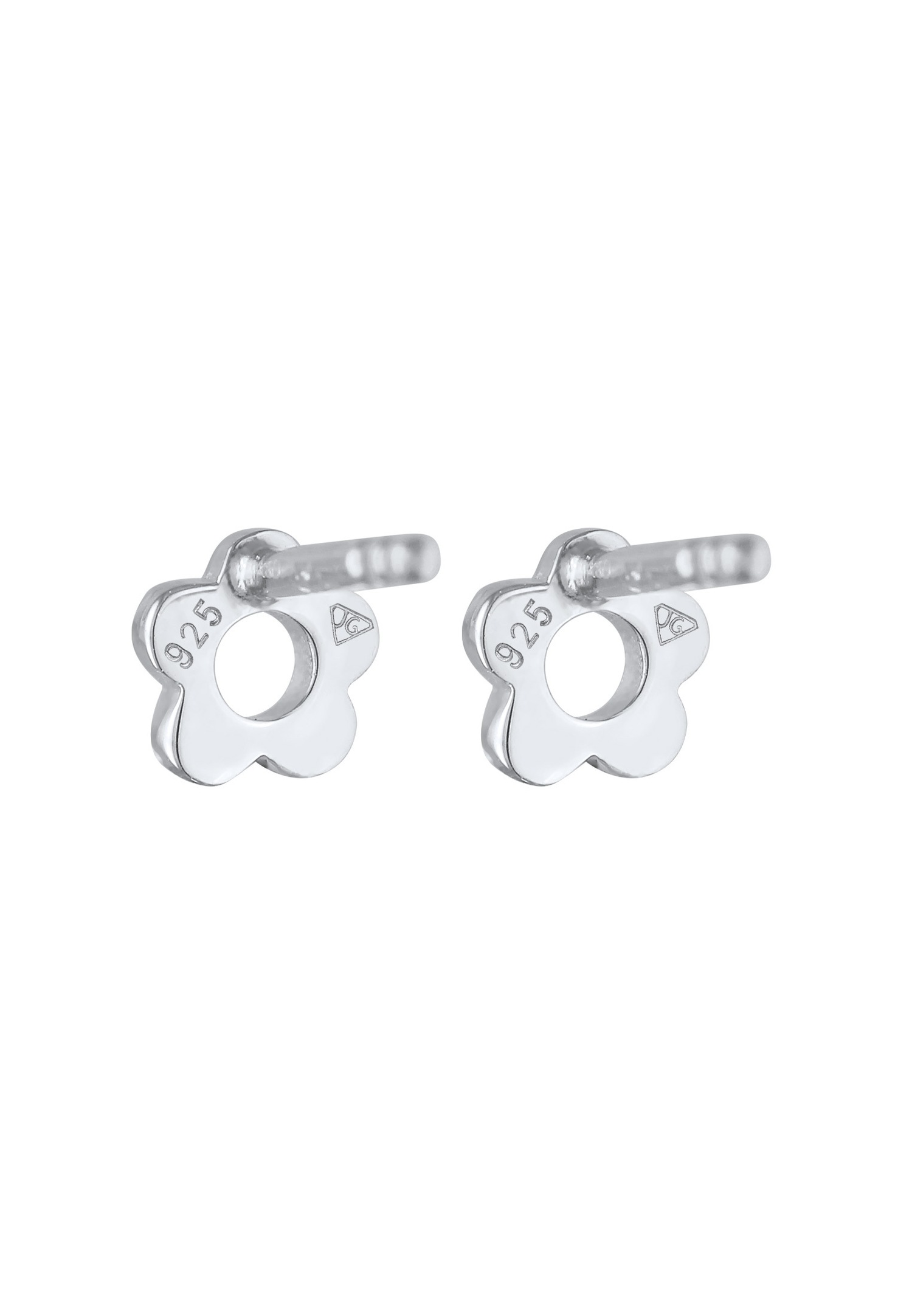 Orecchini a lobo per bambini Elli in argento sterling 925 con design a fiore.
