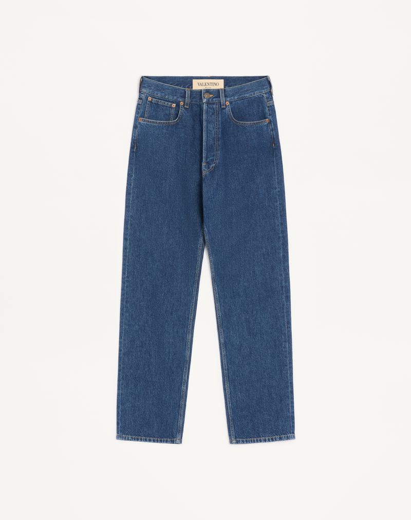 Calças jeans Valentino com detalhes dourados