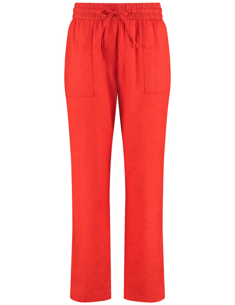 Schlupfhose Easy Fit aus Baumwoll-Leinen