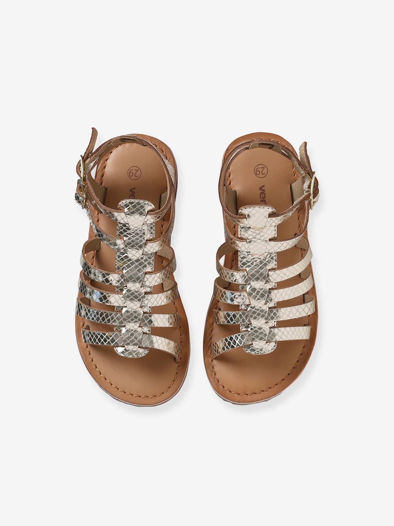 Vertbaudet Mädchen Römersandalen - gold