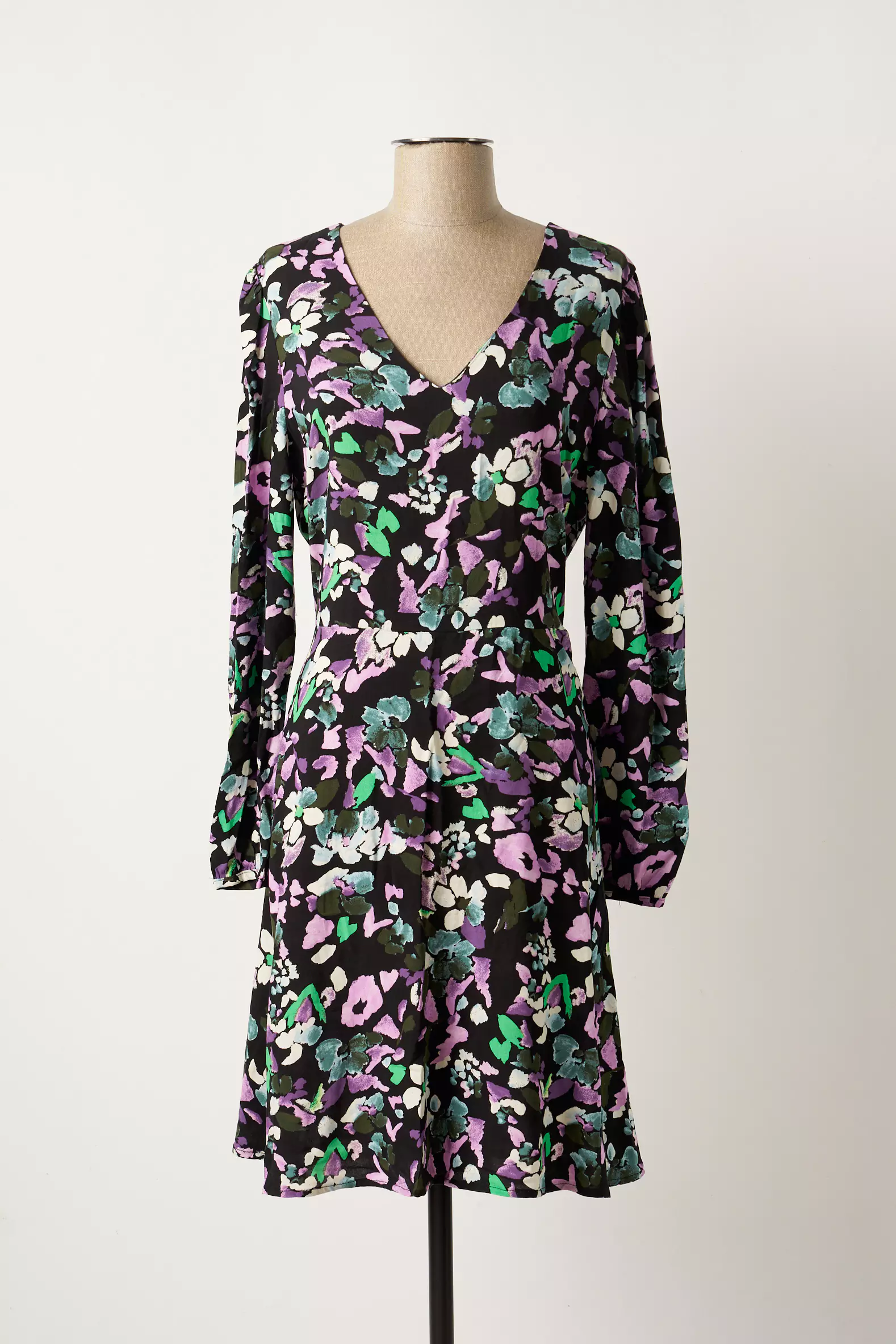 Ichi Robes Mi Longues Femme couleur noir