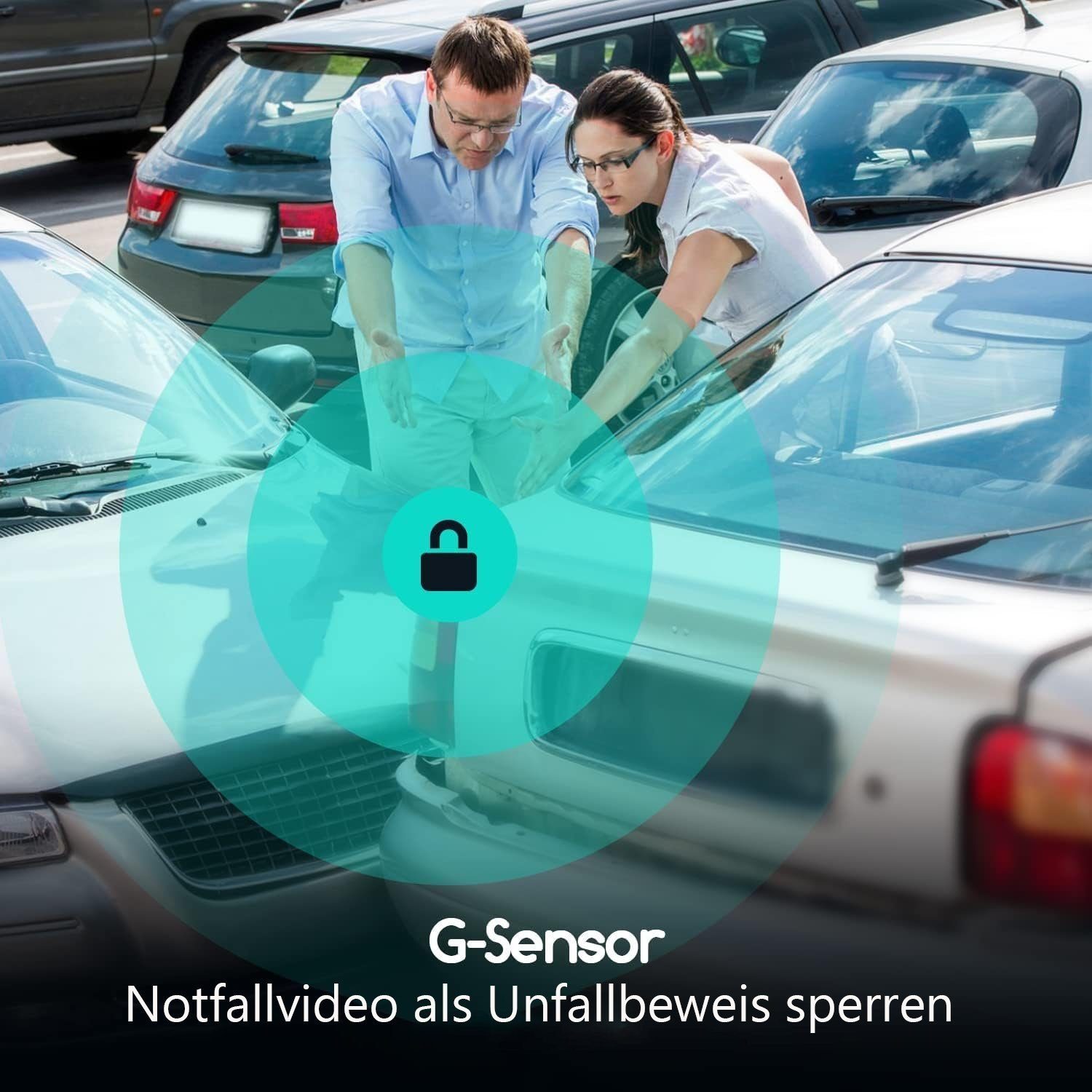 COOAU 1920 x 1080P Nachtsicht Dual Dashcam mit 2