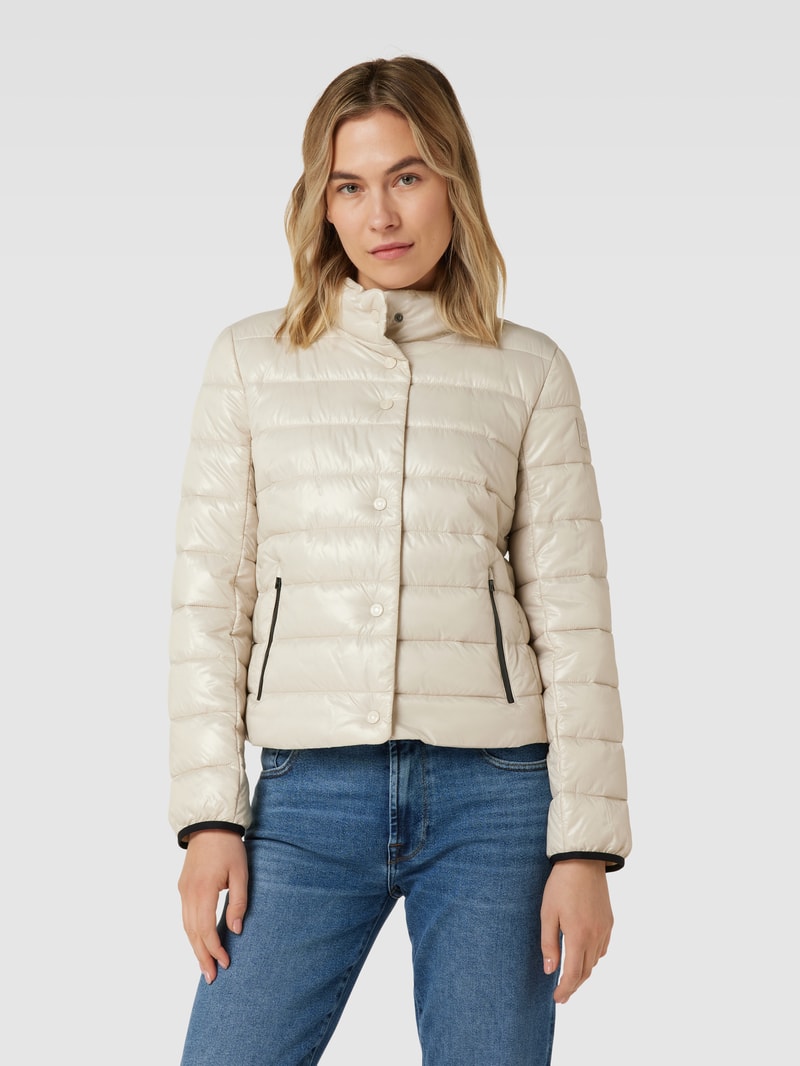 Steppjacke mit Reißverschlusstaschen in sand