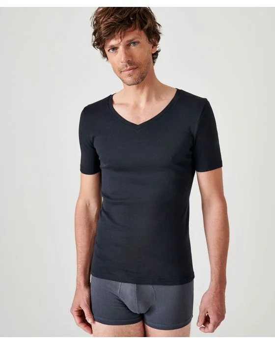 Lot de 2 tee-shirts Essential col V, manches courtes