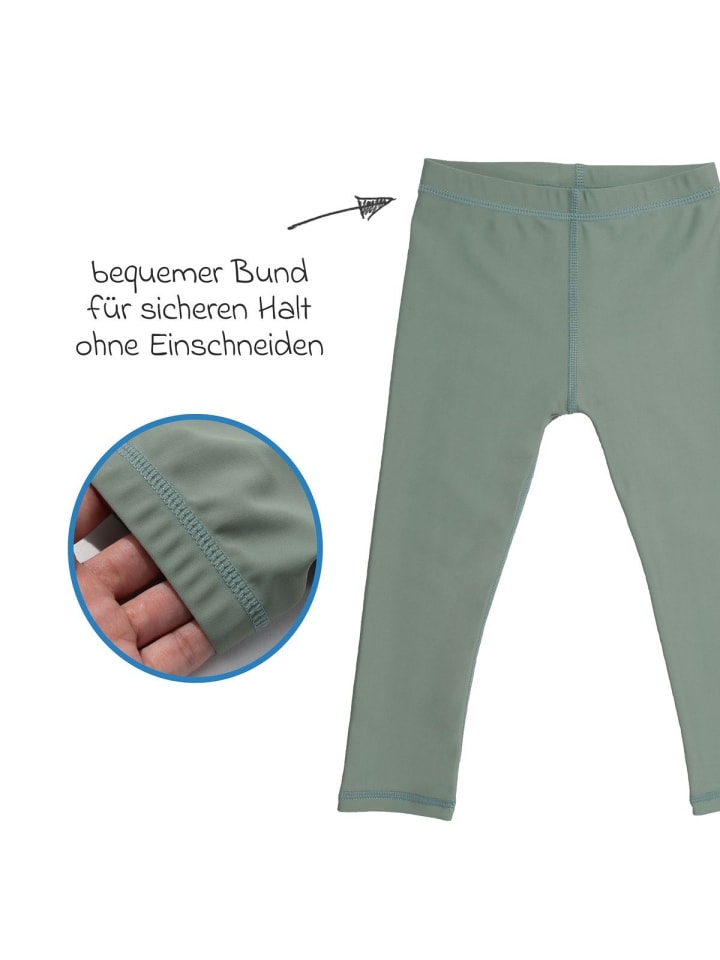 LaLoona Bade-Set Shirt & Leggings mit UV-Schutz - in weiss,gruen,motiv günstig kaufen
