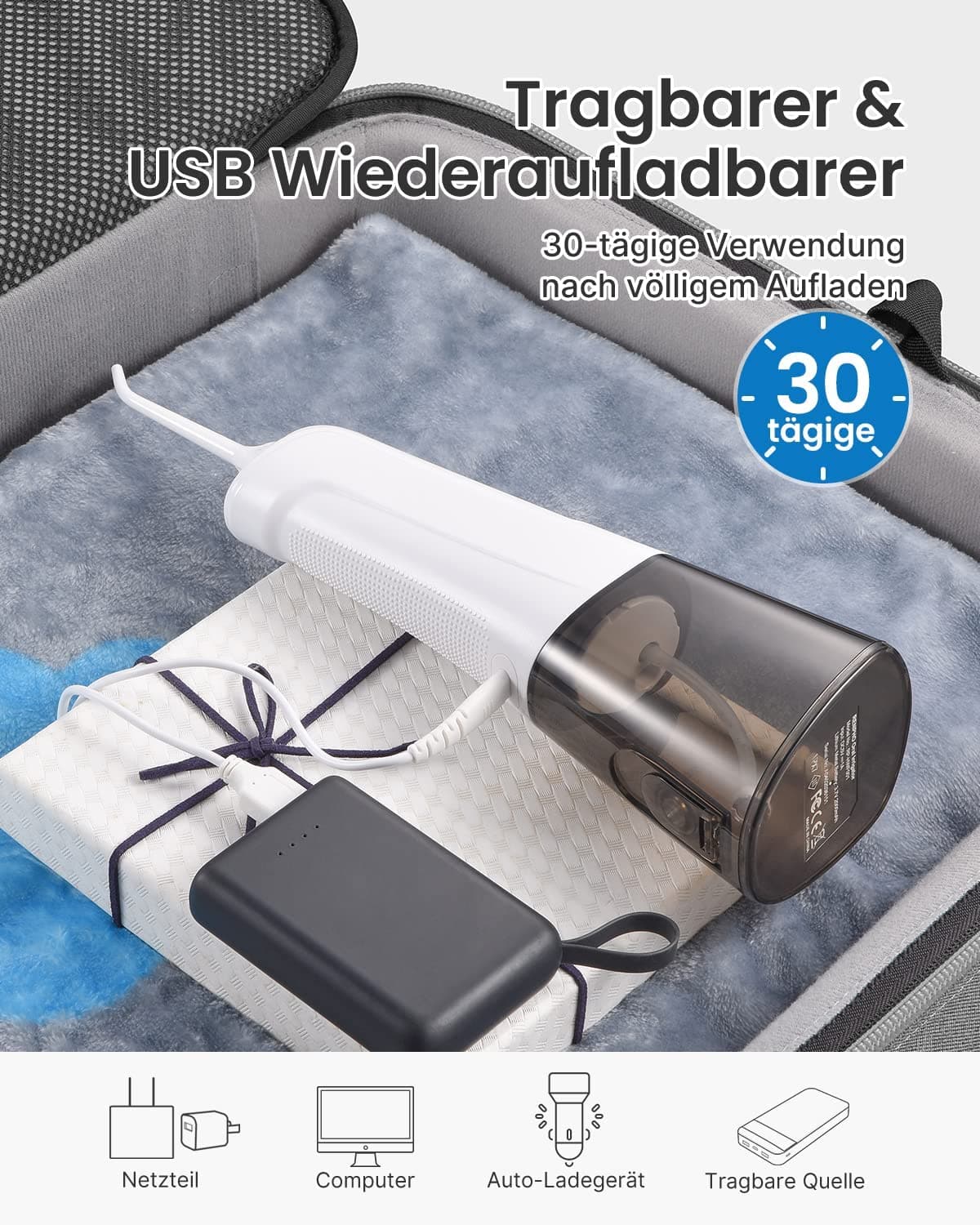 Kabelloser Wasserflosser