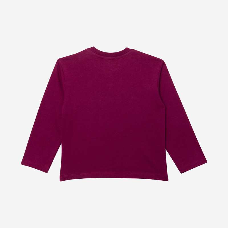 T-shirt bébé garçon typo brodée en coton recyclé violet Catimini