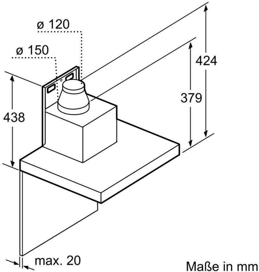 SIEMENS Wandhaube Serie iQ500 LC97BCP50