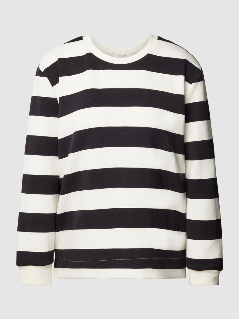 Pullover mit Streifenmuster in schwarz