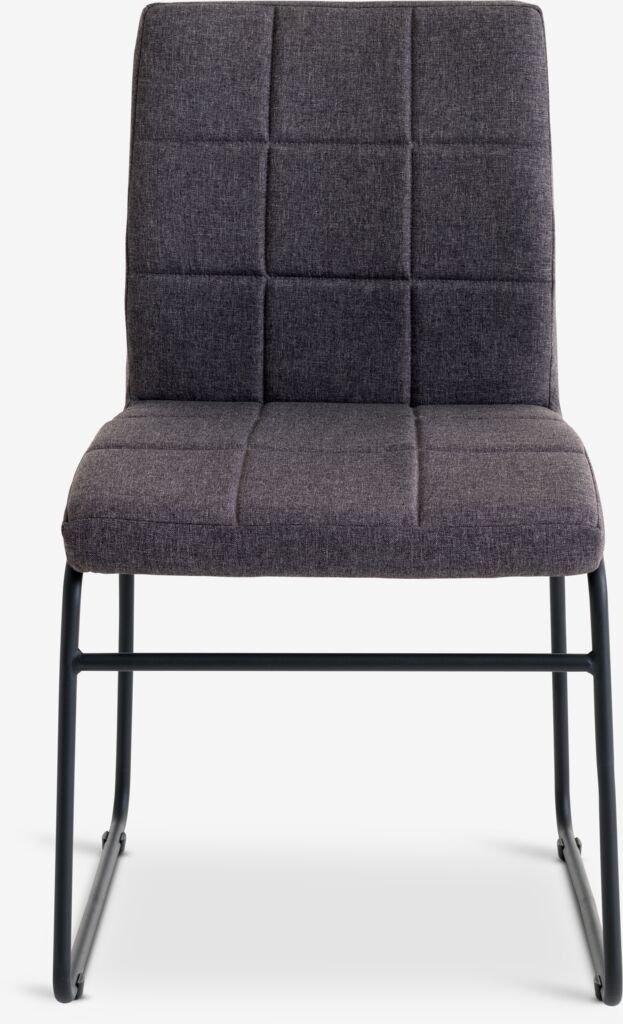 Cadeira de jantar HAMMEL, tecido HAMMEL cinza/preto