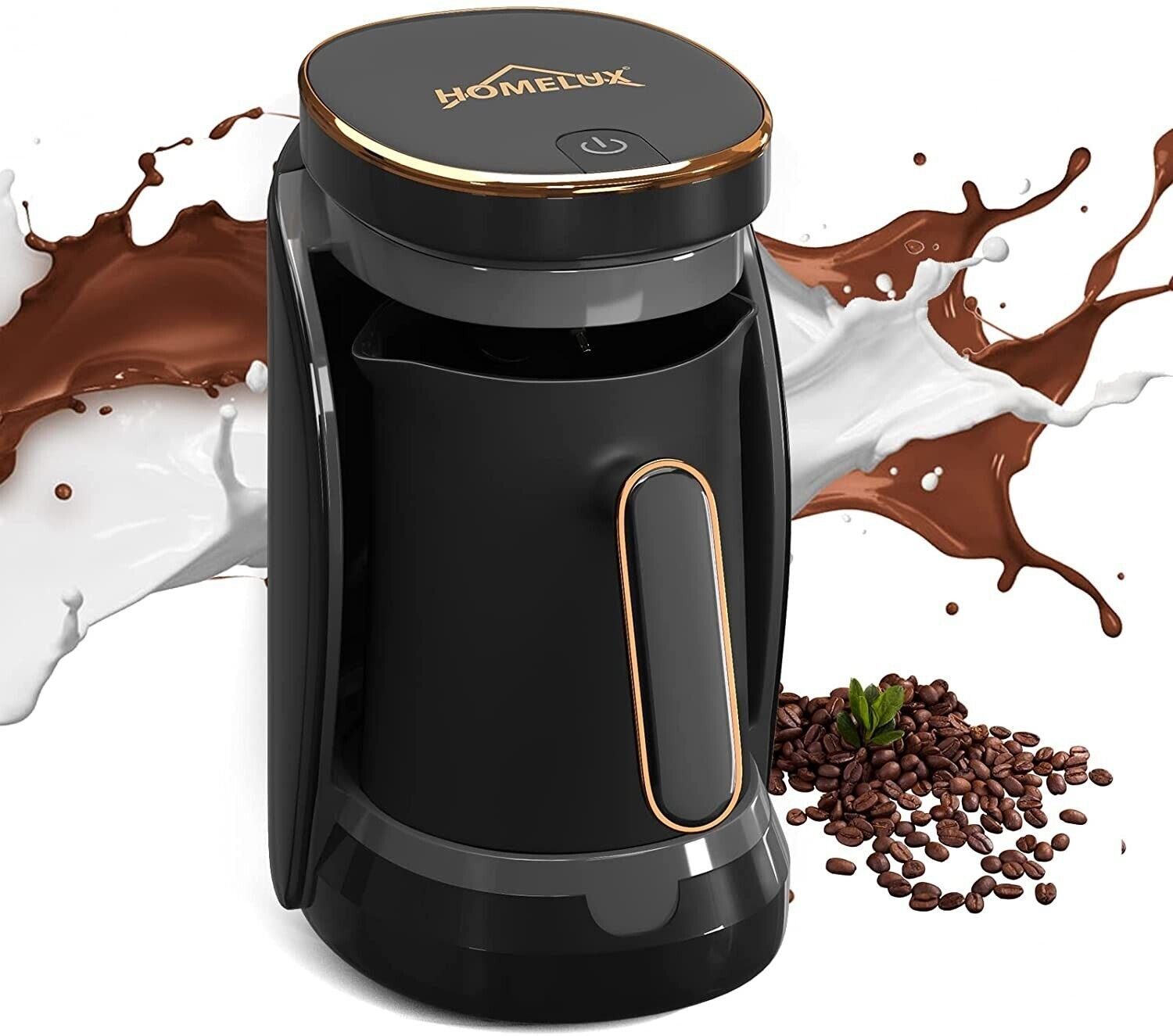 HOMELUX Espressomaschine 400ML Türkischer Kaffeekocher, 500W Mokka Maschine Edelstahl