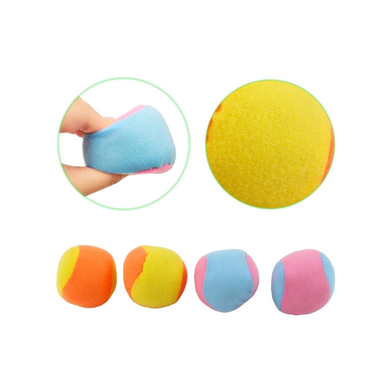 COFI 1453 2er-Pack Selbstklebende Handschuhe, Zielweste und Wurfbälle