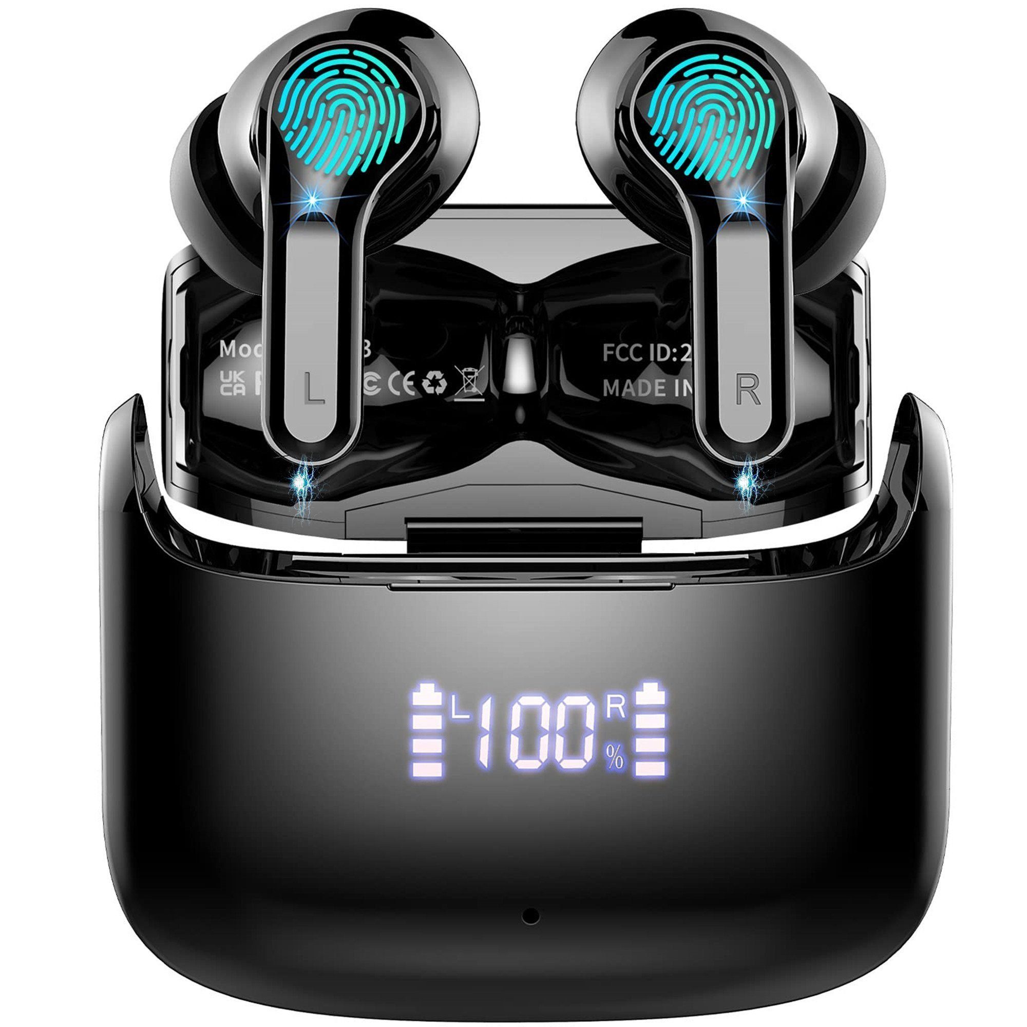 Tisoutec Bluetooth Kopfhörer,Kopfhörer Kabellos Bluetooth 5.3 In Ear Kopfhörer In-Ear-Kopfhörer (AMA derselbe Bestseller mit 4 ENC Mikrofon,2023 Neue Kabellose Kopfhörer Noise Cancelling Earbuds mit 40H Deep Bass,USB-C,IP7 Wasserdicht Ohrhörer, IPX7