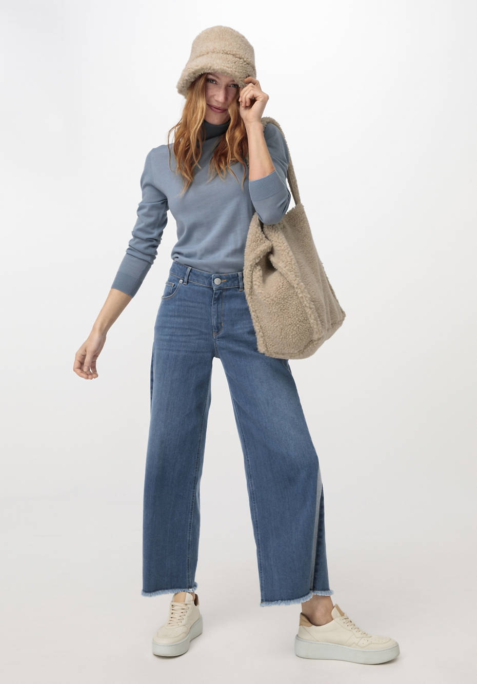 Rollkragenpullover aus reiner Bio-Merinowolle
