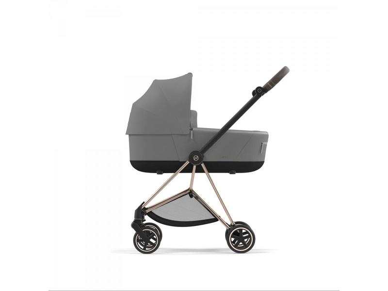 Poussette MIOS 3 châssis Rose Gold nacelle Manhattan Grey platinum