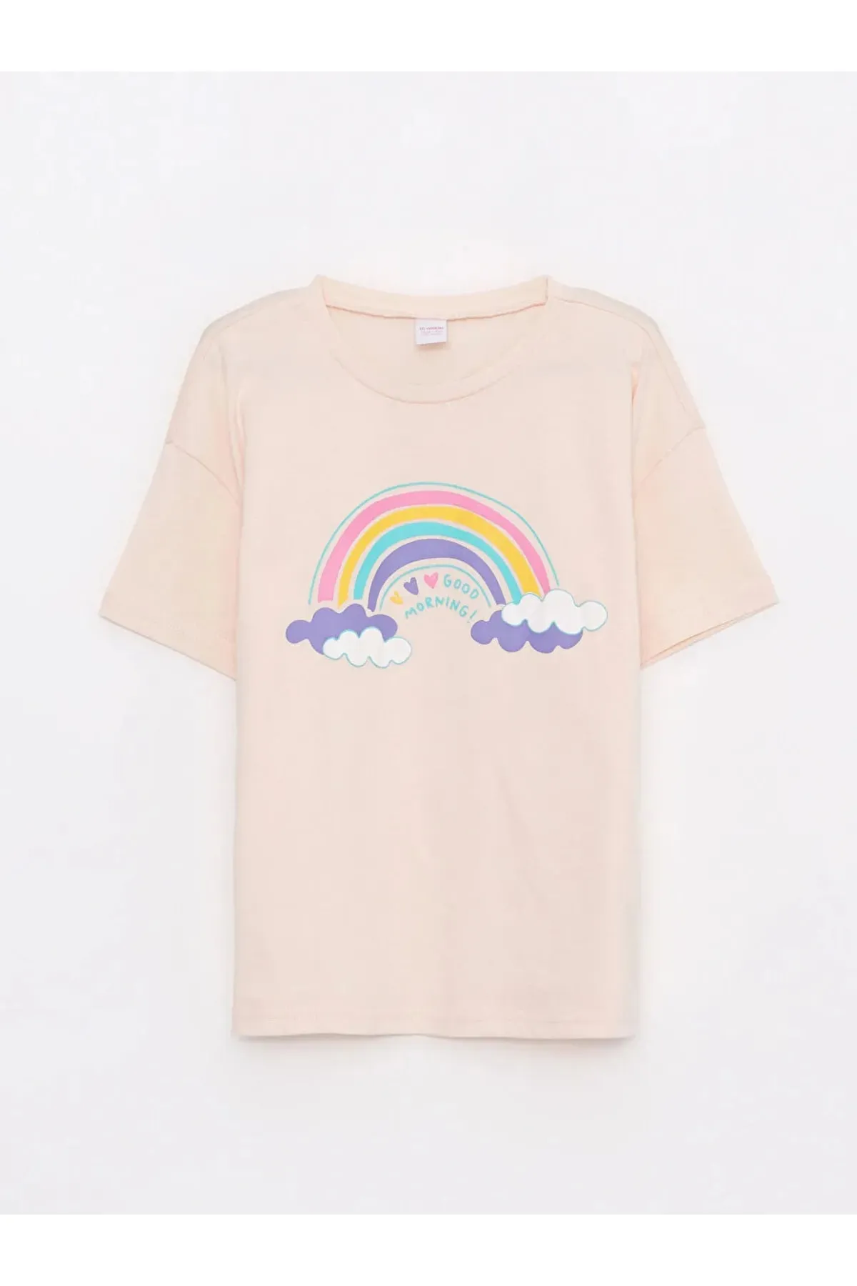 LC Waikiki  Lcw Kids Mädchen-Schlafanzug-Set mit Rundhalsausschnitt, bedruckt, kurzärmlig, mit Shorts