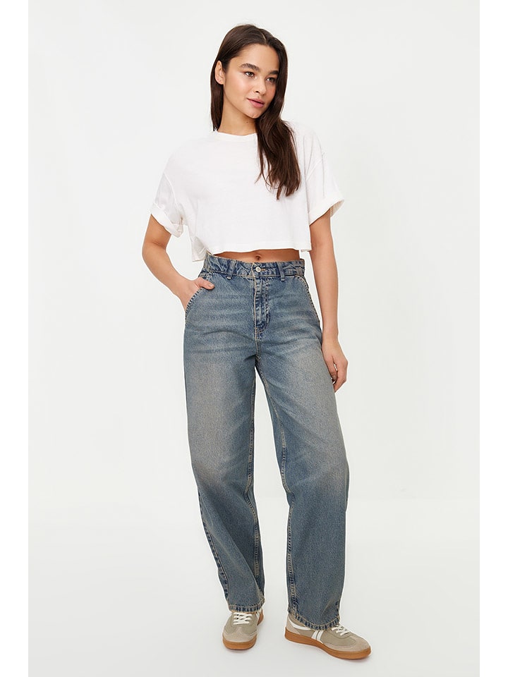 trendyol Jeans - Mom fit - in Hellblau günstig kaufen