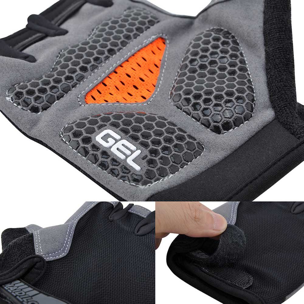 Sunicol Fahrradhandschuhe Fingerlose Halbfinger Handschuhe,für Outdoor Fahrrad MTB Radsport (set) Radfahren Fitnessstudio Joggen Bewegungstraining